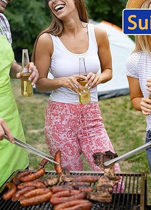 JETKONG 2 Pcs 18 Inch (45cm) Stainless Steel Grill Tongs Heavy Duty Giant Tweezer Tongs, Extra Large Tweezers Tools for Cooking, Grilling, BBQ and Turning Food (Silver)