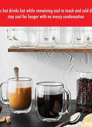 ZWILLING Sorrento Plus 8-pc Double-Wall Glass Coffee Mug Set