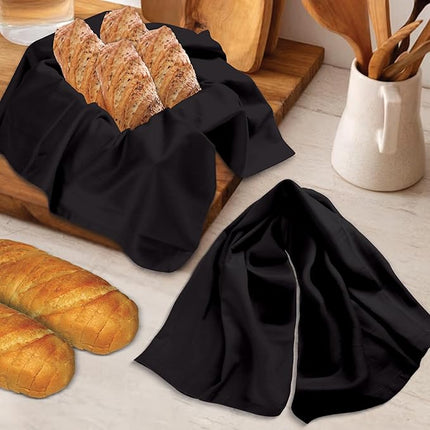 Urban Villa Kitchen Towels Set of 6 Halloween Dish Towels for Kitchen 100% Cotton Black Color Dish Cloths 20''X30'' Multi-Purpose Kitchen Hand Towels Highly Absorbent Kitchen Towels with Hanging Loop