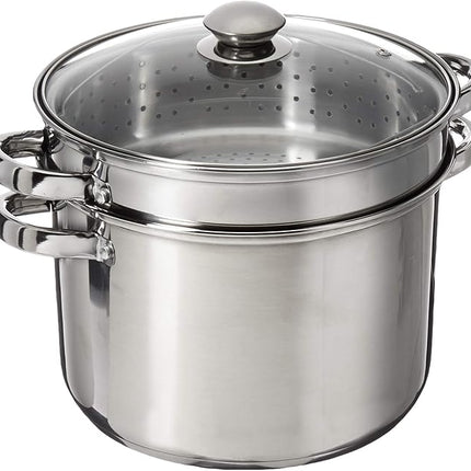 8 Quart 18/10 Stainless Steel 4 Piece Multi-Cookware Set With Encapsulated Base