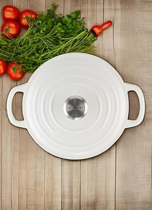 Le Creuset Enameled Cast Iron Signature Round Dutch Oven, 4.5 qt., White
