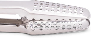 12" Long Tongs 18/0 Stainless Steel BBQ Grill Tongs with Durable Soft Grip Handle for Cooking - Durable Grilling Accessory, Tongs for Cooking & Kitchen, Outdoor Barbecue, Easy to Clean