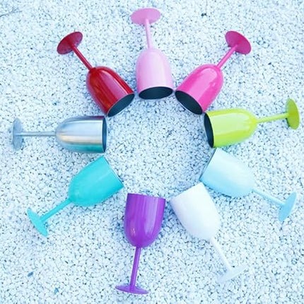 AMZUShome Stainless Steel Wine Glasses(2 Pack).Double Walled Vacuum Insulated Wine Tumbler Cups With Lid and Straw.Friendship,Christmas,Birthday Gifts for Women Men Friends Dad Mom(10oz Mint Green)