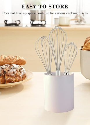 NileHome Stainless Steel Whisk Set 8" 10" 12" Kitchen Whisk Balloon Whisk Kitchen Wisk Wire Whisks for Cooking, Whisking, Blending, Beating, Stirring-3 Pack…