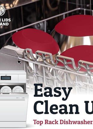 Priority Chef 6Pc Large Mixing Bowls With Lids Set with Non-Slip Bases, Stainless Steel Mixing Bowl Set, 6 Airtight Lids and 3 Graters, Red