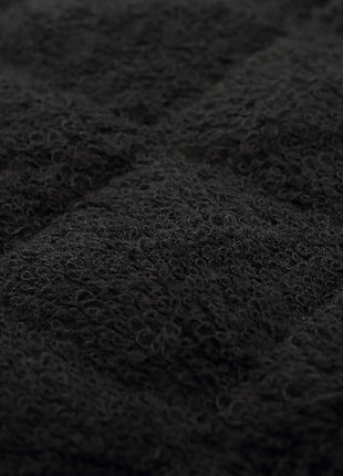 100% Cotton Kitchen Everyday Basic Terry Pot Holder Heat Resistant Coaster Potholder for Cooking and Baking Set of 5 Black