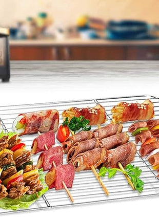 TeamFar Baking Sheet with Rack Set, Stainless Steel Baking Pan Tray Cookie Sheet with Cooling Rack, Non Toxic & Healthy, Easy Clean & Dishwasher Safe