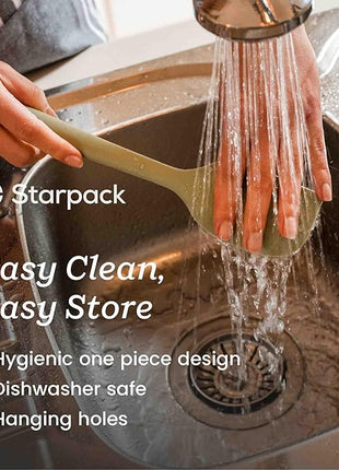 StarPack 'Scrape & Stir' Silicone Spatula Set (4 Pcs) - Heat Resistant Spatula Set 600°F - Food Grade Kitchen Spatulas - Nonstick Silicone Baking & Cooking Spatulas - Rubber Turner Set for Kitchen Use