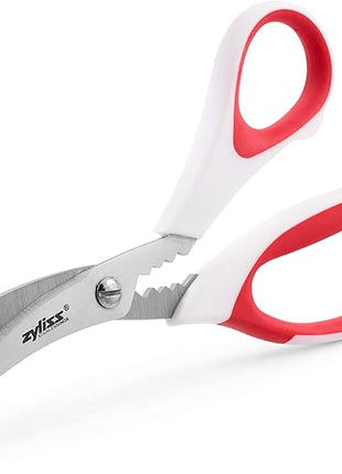 Zyliss Serrated Seafood Scissor & Shell Cracker – Heavy-Duty Dual-Use Tool for Lobster, Crab & Shellfish – Built-In Cracker Channel – Soft Touch Handle – Dishwasher Safe – 5-Year Guarantee