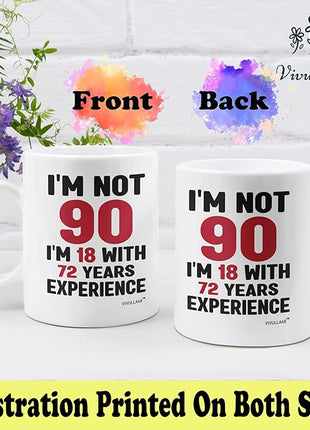 Vivulla68 90th Birthday Gifts For Women Men, 90 Year Old Birthday Gifts For Women, 90th Birthday Gift Ideas, Gifts For 90 Year Old Woman Man, 90 Yr Old Birthday, 90th Birthday Cups For Grandma Grandpa