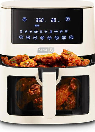 DASH 7qt Clear View Digital Air Fryer - Cream