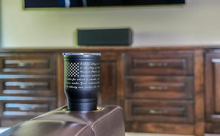 Military Gift Shop Pledge of Allegiance 30 oz Coffee Travel Mug | Double Wall Vacuum Insulated American Flag Coffee Tumbler | Stainless Steel - Pledge 30oz Tumbler