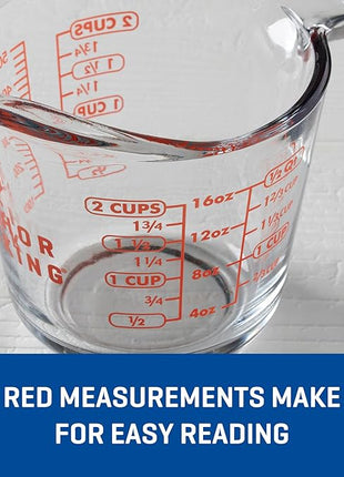 Anchor Hocking Glass Measuring Cups, 4 Piece Set (5 Ounce, 1 Cup, 2 Cup, 4 Cup liquid measuring cups)