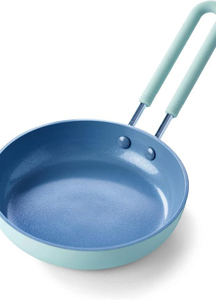 GreenPan Mini Healthy Ceramic Nonstick, 5" Round Egg Pan, PFAS-Free, Dishwasher Safe, Stay Cool Handle, Mint Green