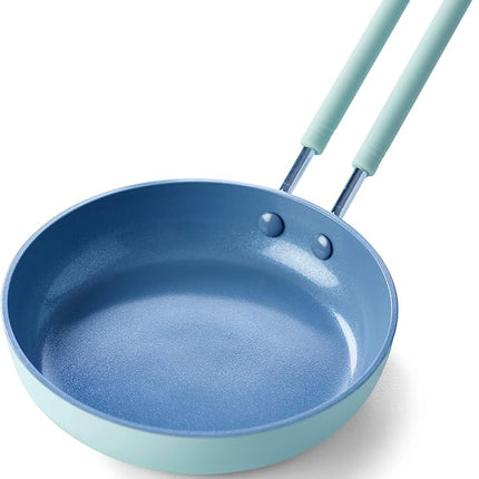 GreenPan Mini Healthy Ceramic Nonstick, 5" Round Egg Pan, PFAS-Free, Dishwasher Safe, Stay Cool Handle, Mint Green