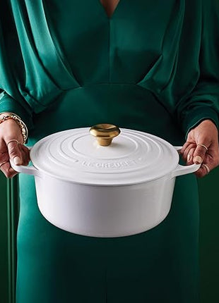 Le Creuset Enameled Cast Iron Signature Round Dutch Oven, 7.25 qt., White