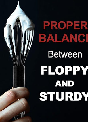 Anaeat 9" Silicone Balloon Whisk, Perfect for Non-Stick Cookware, Milk and Egg Beater Blender, Heat Resistant Kitchen Whisks for Whisking, Cooking, Baking, Beating, Frothing & Stirring (Black)