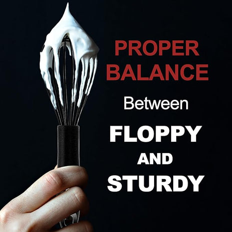 Anaeat 9" Silicone Balloon Whisk, Perfect for Non-Stick Cookware, Milk and Egg Beater Blender, Heat Resistant Kitchen Whisks for Whisking, Cooking, Baking, Beating, Frothing & Stirring (Black)