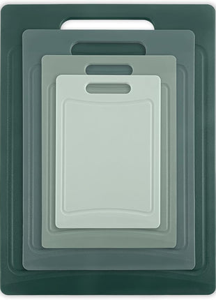 COOK WITH COLOR Non-Slip Cutting Board Set – Kitchen Essentials with Easy Grip Handle for Meat, Veggies, and Fruits, 4 Cutting Boards, Mint