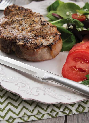 Rada Cutlery 3-Piece Cooking Essentials Knife Gift Set (S49), Stainless Steel Hollow Ground Blades, Made in USA, Silver Handles