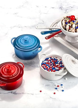 Le Creuset Stoneware Mini Round Cocotte, 8 oz., Cerise