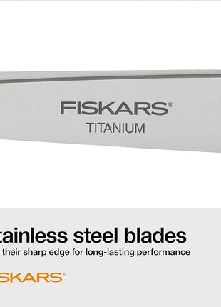 Fiskars SoftGrip Titanium Scissors - Contoured Performance All Purpose - 8" Titanium - Straight Paper Scissors for Office, and Arts and Crafts - 3-Count