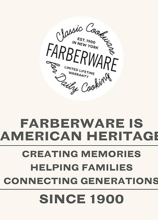 Farberware Classic Series Anniversary Edition Stainless Steel Sauté Pan and Lid with Helper Handle, Induction Suitable, 6 Quart Jumbo Cooker, Metal Utensil Safe - Stainless Steel