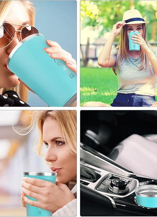 CS COSDDI 12 oz Stainless Steel Vacuum Insulated Tumbler - Coffee Travel Mug Spill Proof with Lid - Coffee Cups for Keep Hot/Ice Coffee,Tea and Beer