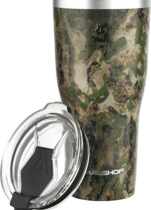 HAUSHOF 20 oz Tumbler, Stainless Steel Vacuum Coffee Tumbler, Durable Insulated Tumbler Cups for Hot and Cold Drinks, Portable Water Tumbler with Lid for Office, Camping, Sports