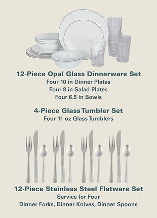 Gibson Home 74 Piece Kitchen in a Box Pots and Pans Cookware, Plates and Bowls Dinnerware, Cutlery Knife Block, Flatware Utensils, Tools & Gadgets, Storage, Glasses Set