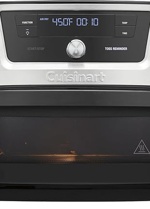 Cuisinart Air Fryer, 9-Quart Basket Stainless Steel Fryer Oven with 6 Presets to Roast, Bake, Broil, Air Fry, Dehydrate and Keep Warm, Dishwasher-Safe Parts, Quick & Easy Meals, AIRX-221, Black
