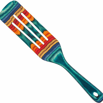 Baltique Montego Bay Collection 13" Wooden Spurtle Spatula – Colorful Birch Wood Cooking Utensil, Nonstick Safe, Versatile Stirring & Serving Tool