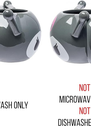 Silver Buffalo Hello Kitty and Friends Kuromi Ceramic 3D Sculpted Mug, 20 Ounces