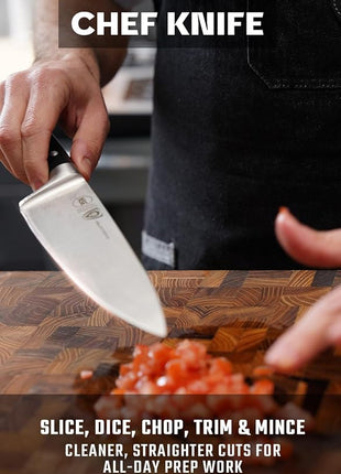 Dalstrong 3pc Knife Set - Gladiator Series Elite - Chef Essentials - Chef Knife, Santoku Knife, Paring Knife - G10 Handle - High Carbon German Steel - w/Sheaths - NSF Certified