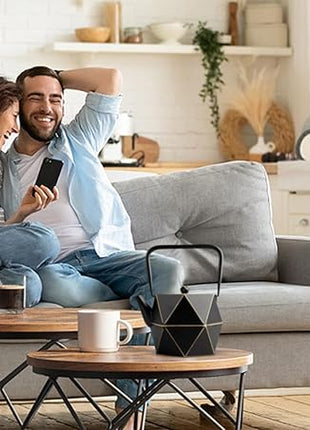 Toptier Cast Iron Teapot, Stovetop Safe Japanese Cast Iron Tea Kettle, Diamond Design Tea Pot with Removable Infuser for Loose Tea, 40 Ounce (1200 ml), Black