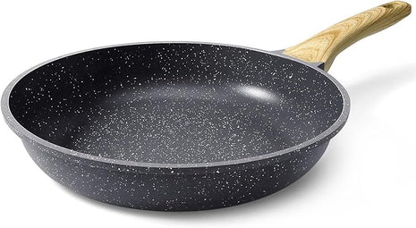 GiPP Nonstick Frying Pan Skillet - 11" Grey Granite Non Stick Pans, Omelette Pan with Heat-Resistant Handle, Compatible with All Stovetops, PFOA Free