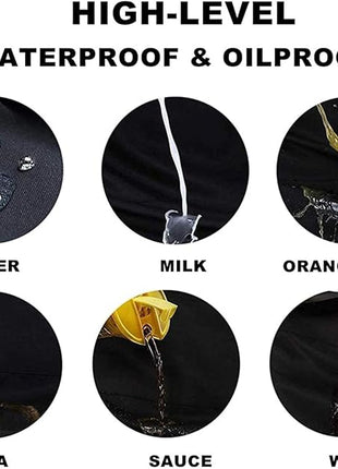 ZOORON Funny Black Chef Aprons for Men Adjustable BBQ Grill Kitchen Cooking Aprons with Pockets, Grill Accessories