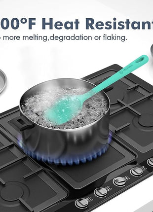 5 Pieces Silicone Spatula Set, Food Grade Rubber Spatula, Upgrade Strong Handle with Ergonomic Grip, Heat Resistant Up to 600°F for Nonstick Cookware, Cooking Colorful Series