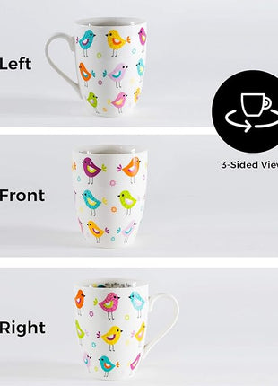 Divinity Boutique Inspirational Ceramic Mug with Birds-Psalm 103:5, He Fills My Life With Good Things, Multicolor, One Size, 12 ounces