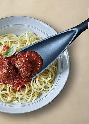 Silicone Spatula Spoon, Great for Both Cooking and Serving Durable BPA-Free Matte Black Silicone, Seamless Design, Safe for Nonstick Cooking Surfaces, 2-Pcs, Black