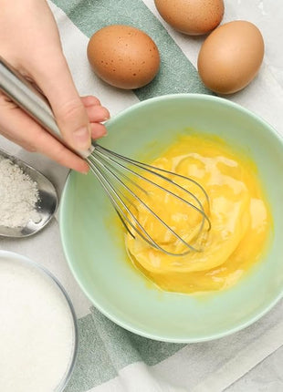 NileHome Whisk, Stainless Steel Wisk Set 8" 10" Kitchen Whisk Wisking Tool Kitchen Wisk Wire Whisks for Cooking, Whisking, Blending, Beating, Stirring-…