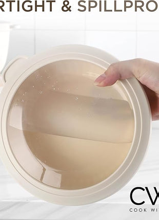 COOK WITH COLOR Prep Bowls with Lids- Wide and Deep Nesting Plastic Small Mixing Bowl Set with Lids, 12 Piece Set - Wide Bowls, Brown