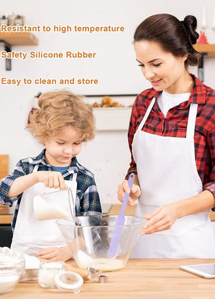 4 Pcs Silicone Jar Spatulas, Non-Stick Heat Resistant Cake Cream Spatulas Set, 9.8 inch Cake Cream Butter Spatulas(4 colors）