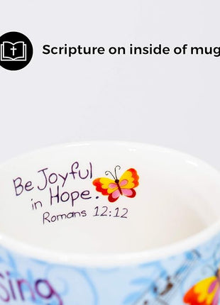 Divinity Boutique Ceramic Boxed Mugs, One Size, Sing Joy Bird (23579)