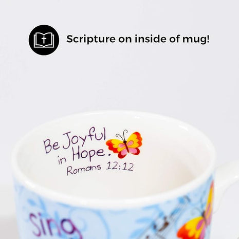 Divinity Boutique Ceramic Boxed Mugs, One Size, Sing Joy Bird (23579)