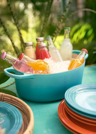 Le Creuset Enameled Cast Iron Signature Oval Dutch Oven, 6.75 qt., Caribbean