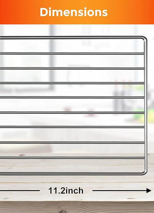 Air Fryer Rack for Cuisinart TOA-28 AFR-25 Air Fryer Convection Toaster Oven, 11.2''*10'' Air Fryer Stainless Steel Wire Rack Basket Tray Accessories Parts, Dishwasher Safes