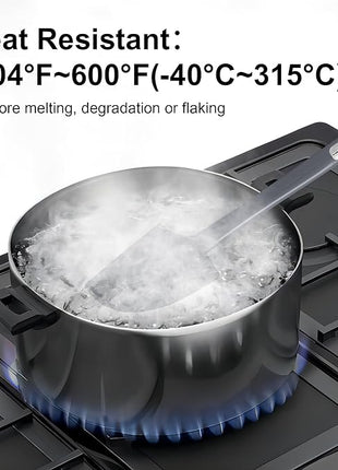 Premium Silicone Spatula Set, Flexible Heat Resistant Non-slip Handle Baking Cooking Rubber Spatulas, Grey