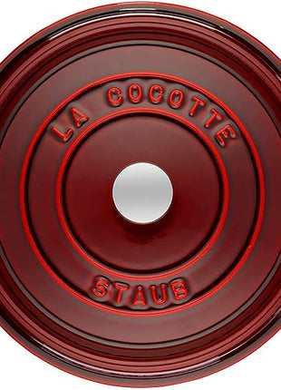 Staub Cast Iron 2.75-qt Round Cocotte - Grenadine, Made in France