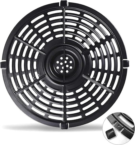 Air Fryer Grill Pan for Power XL 5QT Air fryer, 8.7'' 5QT Round Non-Stick Replacement Tray Rack Parts Accessories Crisper Plate Grill Plate, Dishwasher Safe